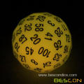 Bescon Glowing Polyhedral 100 Sides Dice , Luminous Glow in the Dark D100 Dice